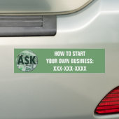 Vraag me bumpersticker (Op auto)