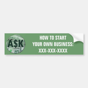 Vraag me bumpersticker