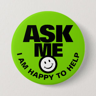 Vraag me dat ik graag de groene zwarte Button help
