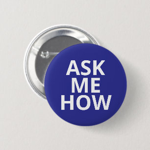 Vraag me hoe Blue Business Button