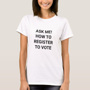 Vraag me hoe ik me moet registreren om op maat gem t-shirt