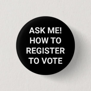 Vraag me hoe ik me moet registreren om wit en zwar ronde button 3,2 cm