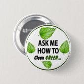 Vraag me hoe ronde button 5,7 cm (Voorkant /achterkant)