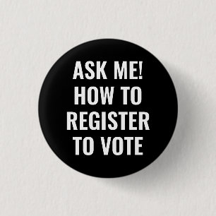 Vraag me hoe te registreren om minimalistisch zwar ronde button 3,2 cm
