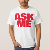 Vraag me ik help graag rode helpers t-shirt (Voorkant)