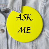 VRAAG ME - knoppen Ronde Button 6,0 Cm (In situ)