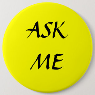 VRAAG ME - knoppen Ronde Button 6,0 Cm