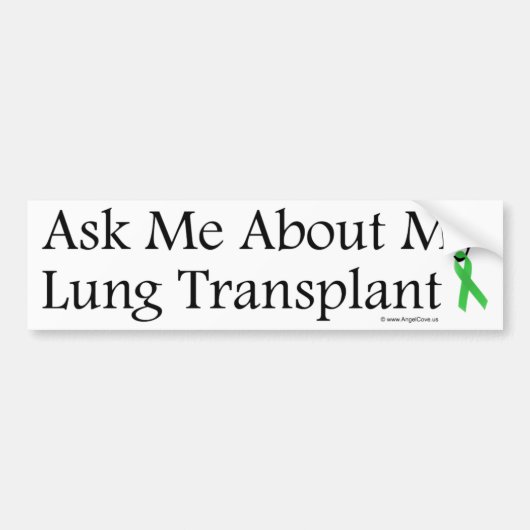 Vraag me Lung Bumpersticker (Voorkant)