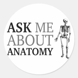Vraag me naar Anatomie Ronde Sticker