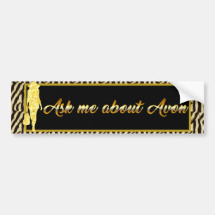Vraag me naar Avon, Gold Tiger Bumpersticker