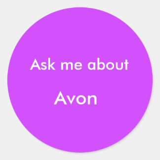 Vraag me naar, Avon Ronde Sticker