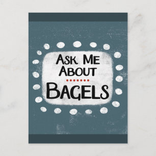 Vraag me naar Bagels Briefkaart