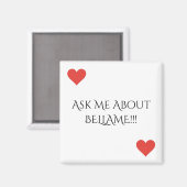 Vraag me naar Bellame Magnet Magneet (Voorkant / Achterkant)