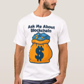 Vraag me naar Blockchain: Bold Tech Design T-shirt (Voorkant)