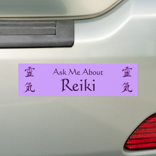 Vraag me naar Bumpersticker Symbool Reiki (Op auto)