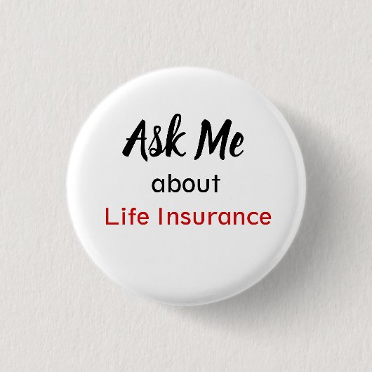 Vraag me naar Button voor levensverzekering (Voorkant)