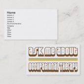 Vraag me naar de behandeling op het werk visitekaartje (Voorkant / Achterkant)