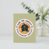 Vraag me naar evolutionaire biologie Chimpansee Ap Briefkaart (Staand voorkant)