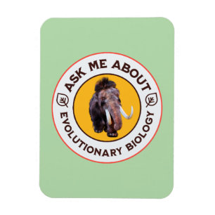 Vraag me naar evolutionaire biologie Wolly Mammoth Magneet
