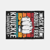 Vraag me naar gratis boterhammen fleece deken (Voorkant (Horizontaal))