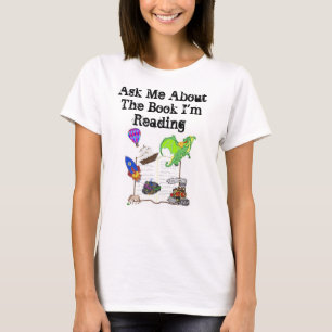Vraag me naar het boek dat ik lees. t-shirt