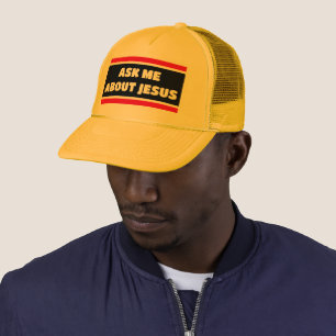 Vraag me naar Jezus Evangelisme Trucker Hat Pet