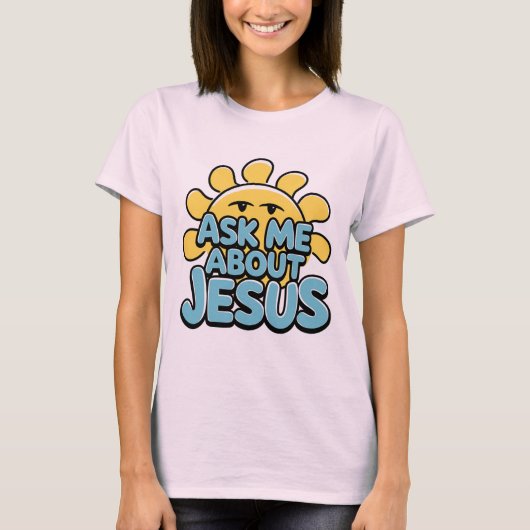 Vraag me naar Jezus T-shirt (Voorkant)