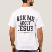 Vraag me naar Jezus T-shirt (Achterkant)