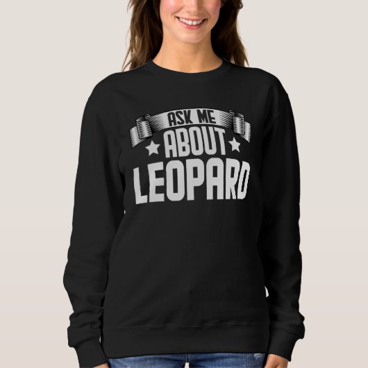 Vraag me naar Leopard Leopard Trui (Voorkant)