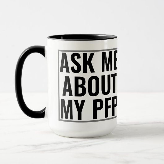 Vraag me naar Mijn Afbeelding met PFP Profile Funn Mok (Links)