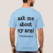 Vraag me naar mijn arm Basic T-Shirt (Achterkant)