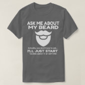 Vraag me naar mijn baard Mannen haar hipster T-shirt (Design voorkant)