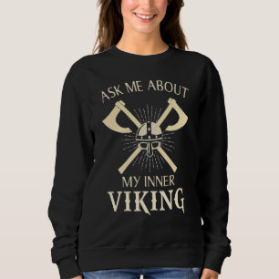 Vraag me naar mijn binnenkant Viking Valhalla Odin Trui
