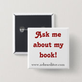 Vraag me naar mijn boek, Button (Voorkant /achterkant)