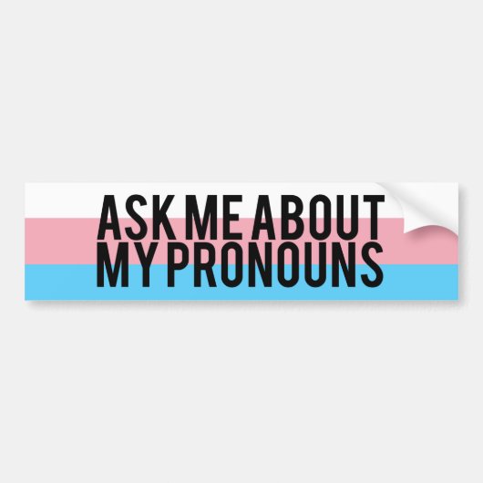 Vraag me naar mijn Bumpersticker voor randnummers (Voorkant)