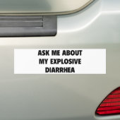Vraag me naar mijn explosieve diarree bumpersticker (Op auto)