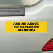 Vraag me naar mijn explosieve diarree-offensief bumpersticker (Op auto)