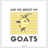 Vraag me naar mijn geiten sticker (Vel)