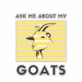 Vraag me naar mijn geiten sticker (Voorkant)
