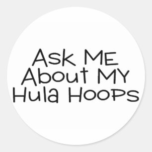Vraag me naar mijn Hula Hoops Ronde Sticker