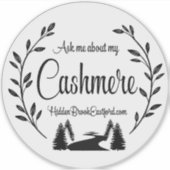 Vraag me naar mijn kasjmier sticker (Voorkant)