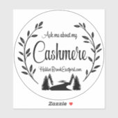 Vraag me naar mijn kasjmier sticker (Vel)