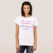 Vraag me naar mijn kleinkinderen, engerd t-shirt (Voorkant volledig)