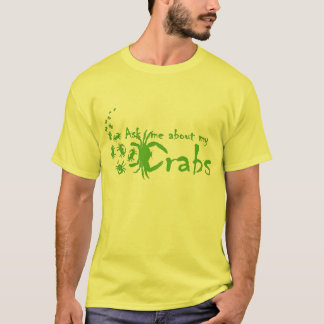 Vraag me naar mijn krabben t-shirt