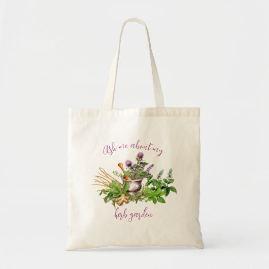 Vraag me naar mijn kruidentuin tote bag (Voorkant)
