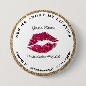 Vraag me naar mijn lippenstift Button (Voorkant)