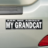 Vraag me naar mijn oma-bumper sticker (Op auto)
