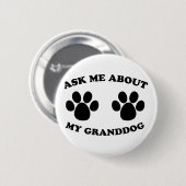 Vraag me naar mijn oma ronde button 5,7 cm (Voorkant /achterkant)