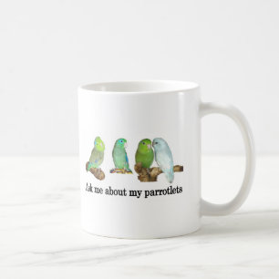 Vraag me naar mijn parrotlets koffiemok