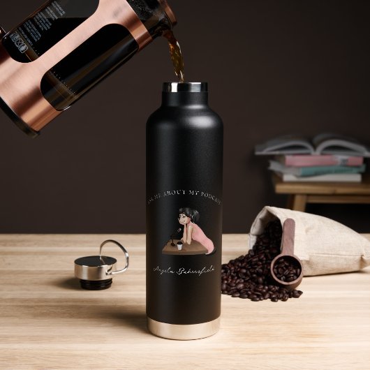 Vraag me naar mijn podcast | Monogram Podcaster Waterfles (Koffie)